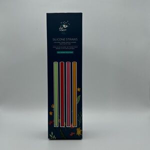 NWT Chic & Tonic Silicone Straws (4 Count)